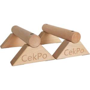 CekPo Banco de Flexiones de Madera, Color Madera Natural, Equipo de Ejercicio Interior Duradero, Bancos Unisex - Product Image 1