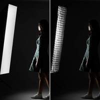 YUEYING 35x140cm Rechteckiger Wabengitter-Reflektor mit Bowens-Halterung für Godox Blitzfotografie-Licht (Nylon)
