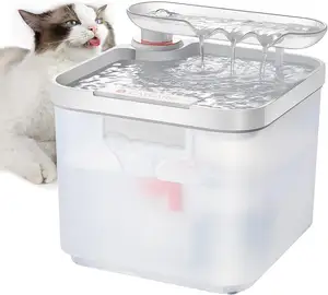 Fuente DE AGUA PARA GATOS-84oz/2.5L Fuentes de agua automáticas para mascotas Dispensador de cuencos para perros y gatos con tecnología de filtración patentada