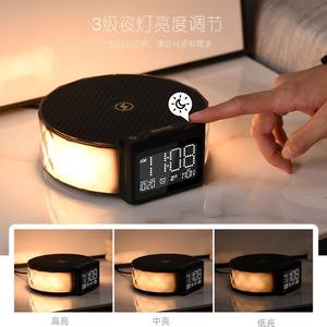 Réveil numérique de table pour la maison avec contrôle Wifi, lampe de chevet LED RGB, lampe de table, chargeur sans fil - Product Image 1