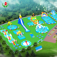 Parc d'attractions gonflable sur mesure OEM ODM, ensemble complet, grand parc à thème gonflable extérieur pour location événementielle