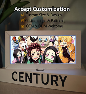 กล่องไฟอนิเมะขายตรงจากโรงงาน พร้อมไฟ LED อะคริลิคสุดเท่ ควบคุมด้วยระบบสัมผัส RGB  โคมไฟตั้งโต๊ะ USB โรแมนติก เหมาะสำหรับเป็นของขวัญเด็ก - Product Image 1