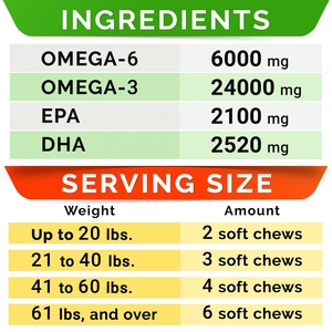 Aceite de pescado Omega 3 para perros, alimentos nutritivos, mascarillas suaves para perros, piel y abrigo con aceite de salmón, suplemento para mascotas - Product Image 3
