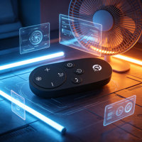 Control remoto de proyector de voz de 7 botones Control remoto de ventilador de 7 teclas