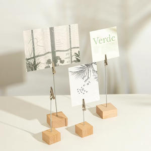 Support vertical portable léger pour étiquettes <span class=keywords><strong>de</strong></span> prix, clips d'affichage en bois massif pour pâtisseries, boulangeries, fleuristes - Product Image 2