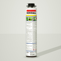 Vente flash : Mousse expansive en polyuréthane en spray, 750 ml, composant de mousse PU, isolation ignifuge, forte expansion, mousse PU Soudal