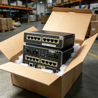 Switch Ethernet Industri Terkelola yang Tangguh Baru 8 Port PoE+ Gigabit RJ45 + 2 SFP 20Gbps Layer 3 Stackable QoS Model IE-3400-8T2S-E