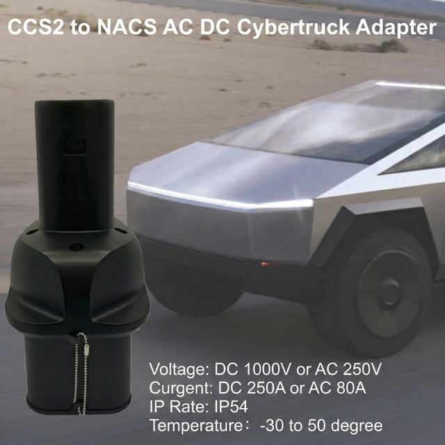 NTO Portable CCS2 to Tesla Cybertruck EV Adapter 250KW DC 8KW Compatible with Tesla Cybertruck Cars