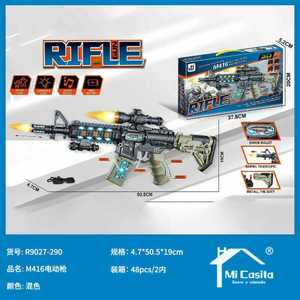 Fucile Giocattolo Elettrico M416 con Suoni e Luci per Bambini da 8 a 13 Anni, in Plastica, Alimentato a Batteria - Product Image 3