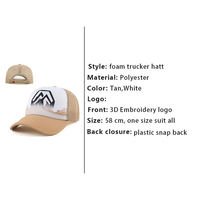 Fabricación Profesional de Gorras Trucker de Espuma para Hombre con Logotipo Bordado Personalizado, Gorras Trucker con Cierre a Presión y Malla, Gorras Trucker con Estampado Premium