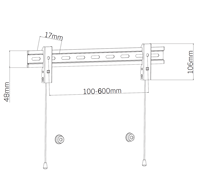 FocusMount dinding TV tetap, Super ramping Ultra datar profil rendah VESA600X400 47 "-80"