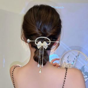 Épingles à cheveux de luxe en zircon avec longs pompons papillon pour femmes, nouveau style chinois 2025, épingles à cheveux en métal Hanfu, accessoires pour cheveux - Product Image 6
