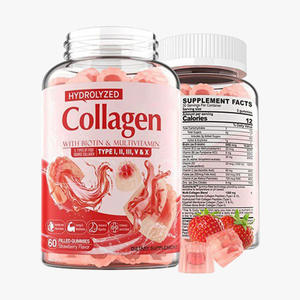 OEM idrolizzato senza zucchero Peptide di collagene pieno di caramelle gommose 1500mg tipo proteina IIIIVX 1000mg NAD 15000mcg biotina integratore - Product Image 1