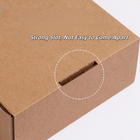 Boîte d'expédition en papier kraft ondulé personnalisée avec fermeture à glissière et bande détachable, emballage écologique biodégradable pour le commerce électronique
