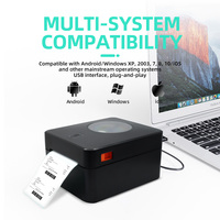 Impresora de Etiquetas Térmicas GTCODESTAR GT-P130B, Impresora Térmica Directa para Recibos, Envíos y Albaranes, USB de Escritorio, 203DPI