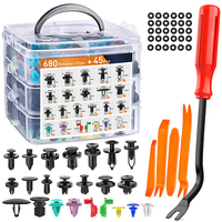 725 pièces voiture attache Clip Kit garde-boue Rivet Clips Auto corps pousser retenue broche Rivet pare-chocs porte garniture panneau retenue réparation