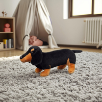 Super doux en peluche saucisse chien teckel chien 12 "peluche peluche jouets enfant en bas âge poupée enfants cadeaux