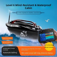 CHEERY Years High-end Fei Lang Perahu Umpan Ikan Mas Eropa Empat-dalam-Satu dengan Remote Control GPS Kapasitas Muatan 5KG Warna Hitam