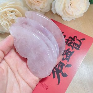 HZ, alta calidad, Cuarzo Rosa, forma de vaina, piedra, tablero Guasha personalizado, herramienta de masaje corporal, masaje Facial <span class=keywords><strong>MS</strong></span> - Product Image 6