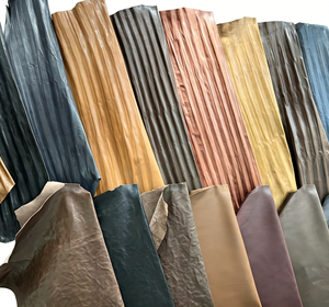 Pelle di vitello di bufalo d'acqua verticale, conciata a mano e cerata, tinta all'acqua, per abbigliamento e calzature, pelle lucida di alta qualità - Product Image 2