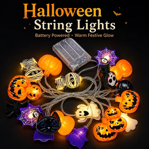 Luces de Cadena de Estilo Mixto para Halloween, Luces de Calabaza y Fantasma que Funcionan con Pilas, Decoración para Interiores, Fiestas, Festivales, Hogar, Bares y Centros Comerciales - Product Image 1