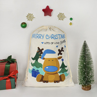 Sac de Noël personnalisé en toile de coton, grand sac de Père Noël, sac cadeau de Noël de grande taille