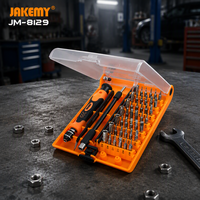 Jeu de tournevis de précision CR-V 45 en 1 avec barre d'extension souple, embouts magnétiques, manche en plastique pour la réparation d'ordinateurs portables (OEM)