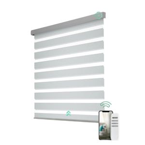 Persianas Enrollables Motorizadas Eléctricas para Interiores, Tipo Zebra, con Filtro de Luz, Técnica Simple, Control por Voz WiFi Inteligente, Anti-UV Integrado, Duraderas - Product Image 1