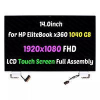 Écran tactile LCD 14,0 pouces pour HP Elitebook x360 1040 G8, assemblage complet de remplacement, FHD 1920x1080, argent
