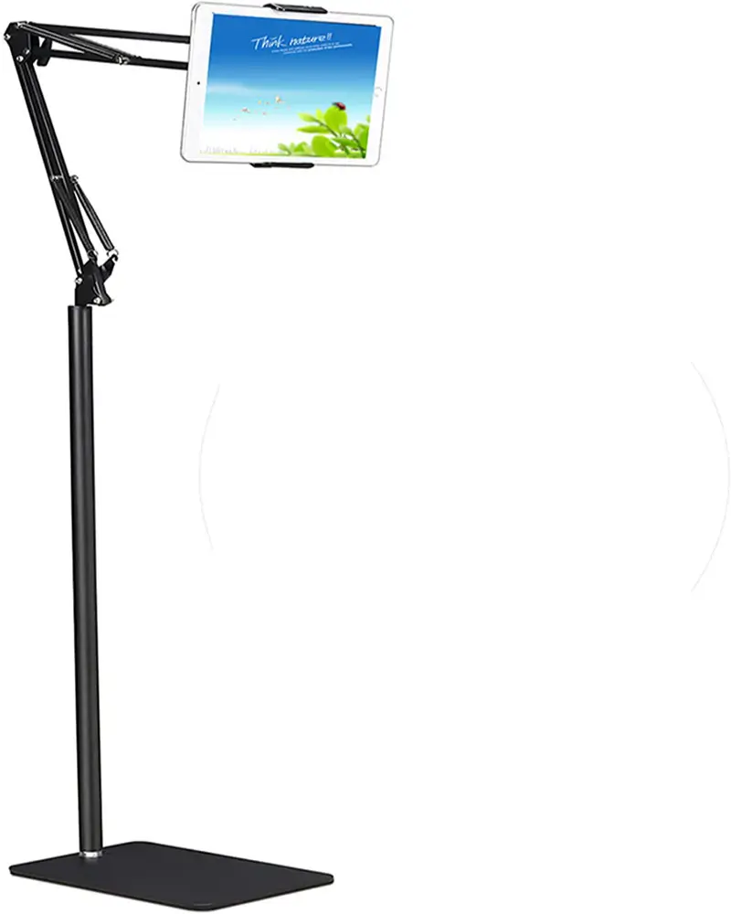 Support de téléphone Flexible à col d'oie, pour tablette, 4.6-12.9 pouces, Base Stable, support de sol pour Ipad Air