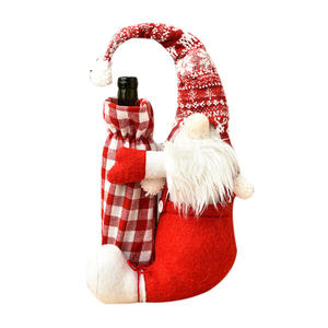 New Style <b>Christmas</b> Faceless Doll Wine <b>Bottle</b> Cover Santa Claus Dining Table Standing Doll Wine <b>Bottle</b> Cover Decoration - Product Image 2