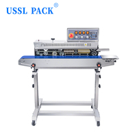 Selladora de Banda Continua Automática FRM-980III con Codificación de Tinta Sólida para Bolsas de Papel de Aluminio, Modelo de Consola