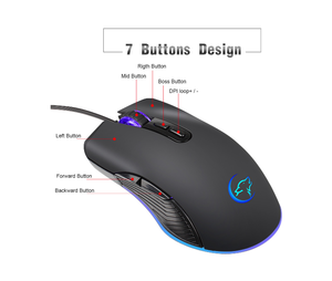 Ergonomic USB Wired <strong>Gaming</strong> Mouse 7D 3200DPI <strong>LED</strong> <strong>Light</strong> Mouse <strong>Gaming</strong> Computer Optical Mouse <strong>Gaming</strong> Suitable for Gamers - Product Image 2