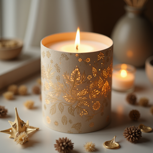 Caja Cilíndrica Redonda de Cartón Ecológica de Lujo con Impresión Personalizada para Empaque de Regalo de Velas Aromáticas - Product Image 2