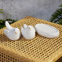 Ensemble salière et poivrière en céramique personnalisable, style nordique mignon, avec plateau, cadeau souvenir de mariage ou de la Saint-Valentin, écologique