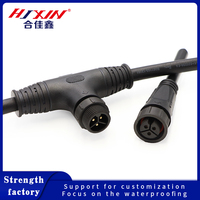 Vente directe d'usine t-type M19 connecteur mâle-femelle adaptateur étanche applique murale extérieure néon cordon d'alimentation connecteur prise