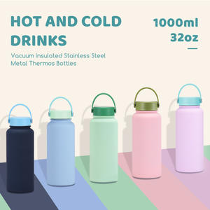 Nouvelle tasse isotherme sous vide en acier inoxydable grande capacité 1L, à large ouverture, portable, avec affichage de la température, écologique - Product Image 4