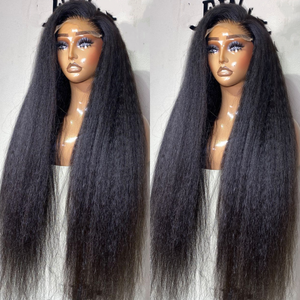 Perruque Kinky Lisse 4C Kinky Bouclée Baby Hair Yaki Lisse 13x4 HD <span class=keywords><strong>Lace</strong></span> Frontale Cheveux Humains Perruque <span class=keywords><strong>Lace</strong></span> <span class=keywords><strong>Front</strong></span> Transparente - Product Image 2