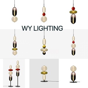 Lámpara de Araña Moderna Minimalista de Vidrio Teñido para Restaurante, Barra, Dormitorio, Balcón - Lámpara Colgante de Lujo, Producto de Diseño - Product Image 2