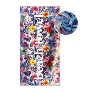Luxury Sand-Free Recycled PET Microfiber Waffle Beach Towel <b>Extra</b> <b>Large</b> Custom Logo <b>Print</b> Sublimation and Sports Pattern - Product Image 1
