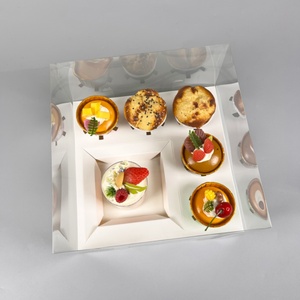 Sunshine Custom Logo Bento Cake and Cupcake Packaging 10x10x5 Inch Thick Card <b>White</b> Cake <b>Box</b> With Insert for 6 Inch Cake - Product Image 3