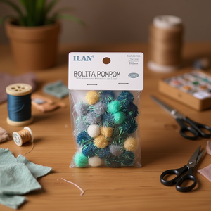 Ilan Bolita Pompom 2.0 Cm 25 Pezzi Decorazioni Artigianali - Product Image 3