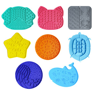 Customized Silicone Pet Licking Mat Round Slow Feeding Anti Choking Dog Cat Feeding Bowl Suction Cup Hand Washable - Product Image 1