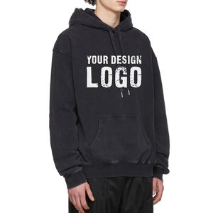 Sweat-shirt pour homme surdimensionné à épaules tombantes personnalisé en gros, 100% coton, broderie, impression en relief, logo, poids lourd, sweat-shirts vierges pour homme - Product Image 1