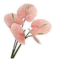 Arrangement floral artificiel d'anthurium à tige unique imprimé en 3D de qualité supérieure, multicolore, pour mariage, décoration intérieure, accessoires photo