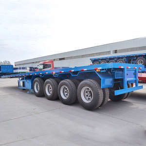 Semirimorchio Pianale di Alta Qualità con Sospensione a Balestra per Trasporto Container 20ft 40ft, 4 Assi, 100 Tonnellate - Product Image 3