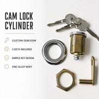 Serrure à cylindre en alliage de zinc 48 mm, remplacement de serrure de coffre-fort avec clé en fer numérotée, haute sécurité, serrure à came personnalisée en alliage de zinc 48 mm
