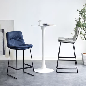 Juego de Mesa y Taburetes de Hierro Modernos <span class=keywords><strong>para</strong></span> Restaurante, Diseño Moderno, Asientos de Espuma de Alta Densidad, Muebles de Comedor Comerciales <span class=keywords><strong>para</strong></span> Cafeterías - Product Image 4