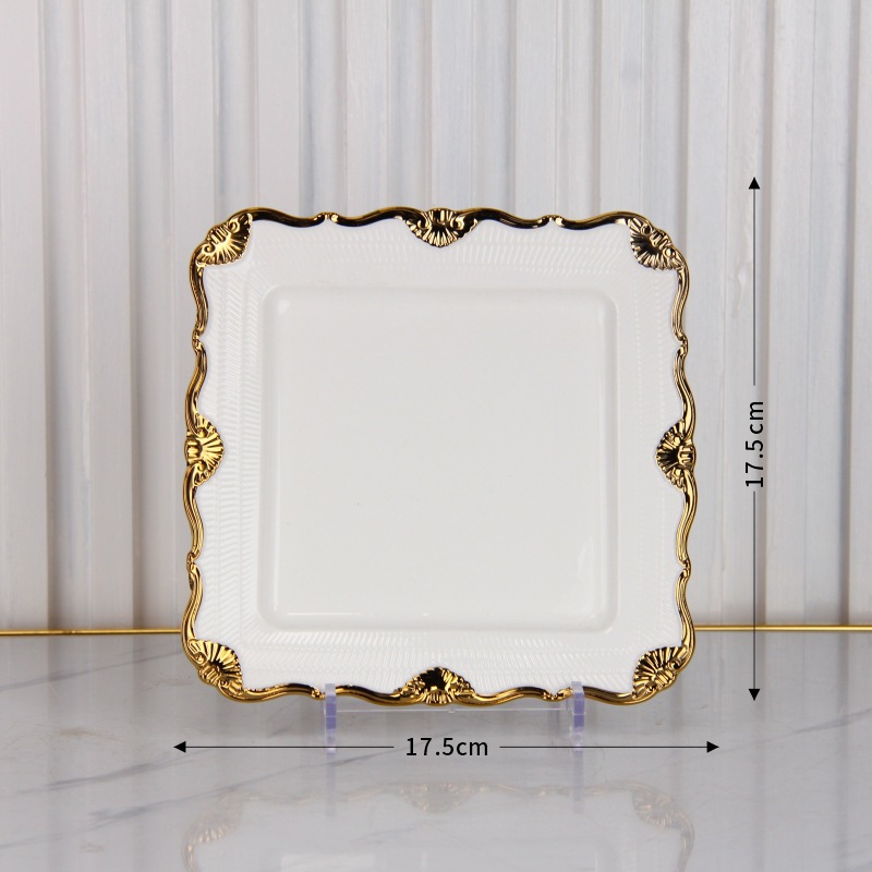 white7inch square plate