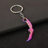 Porte-clés en métal miniature, modèle couteau à griffes tactique, pour passionnés de militaire, pendentif périphérique de jeu, cadeau